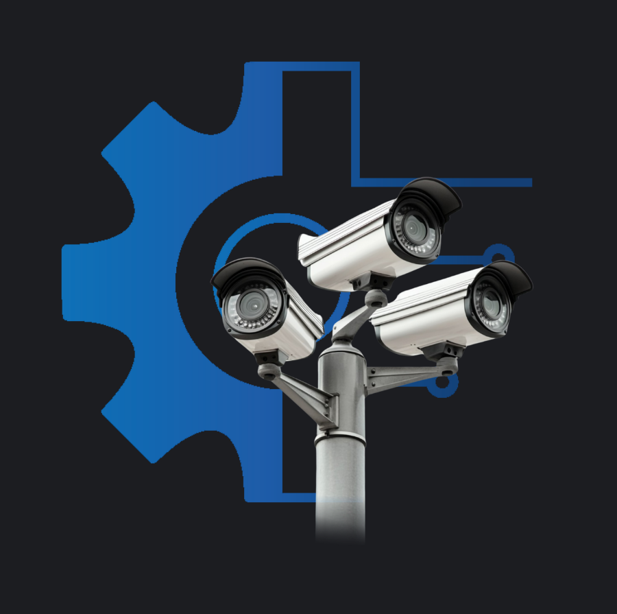 Cámaras de seguridad y engranaje de servicio PYM